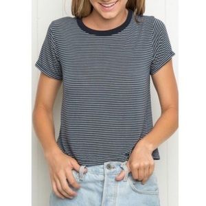 Brandy Melville Navy Striped Tee